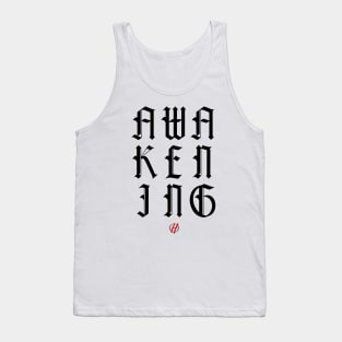 Awakening Black Logo Cursive Tank Top